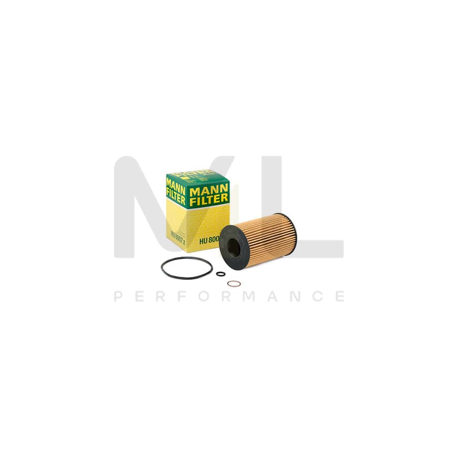 MANN-FILTER HU 8007 z Oil Filter with seal, Filter Insert | ML Performance Car Parts