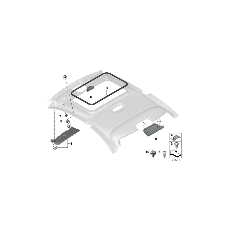 Genuine BMW 51447346032 F22 F22 Cover, Stoplamp EVERESTGRAU (Inc. M235iX, 225d & 218i) | ML Performance EU Car Parts