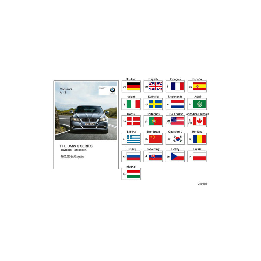 Genuine BMW 01430013272 E90 E91 Owner'S Manual, E90, E91 With Idrive ES, MJ 2007 (Inc. 330d, 318i & 335d) | ML Performance EU Car Parts
