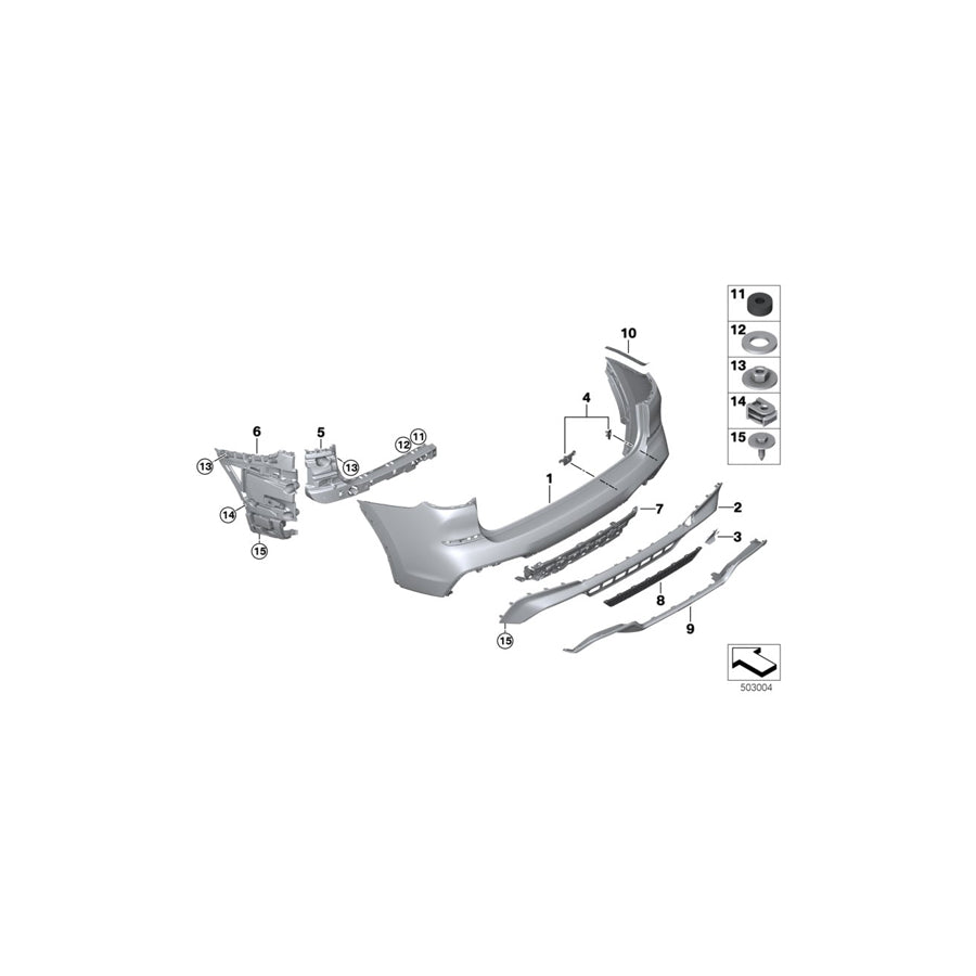 Genuine BMW 51128082217 Kit, Mount For Pdc/Pma Sensor, Rear (Inc. X3 M) | ML Performance EU