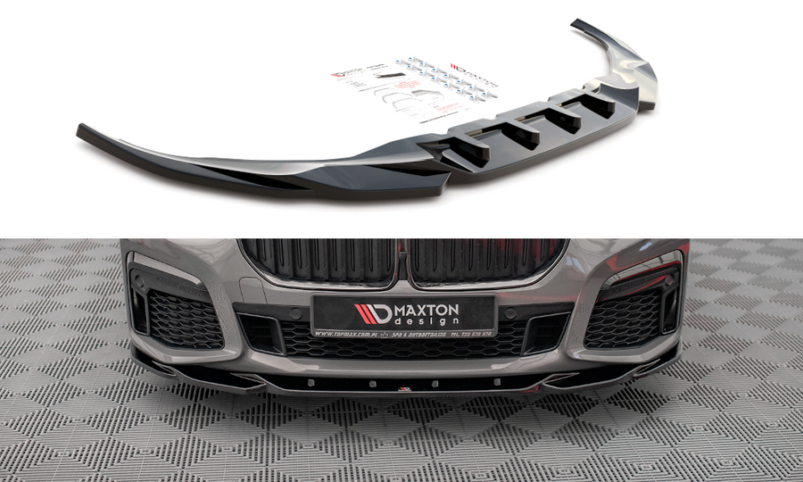 Maxton Design BM-7-11F-MPACK-FD2T Front Splitter V.2 BMW Series 7 G11 M-Pack Facelift | ML Performance UK Car Parts