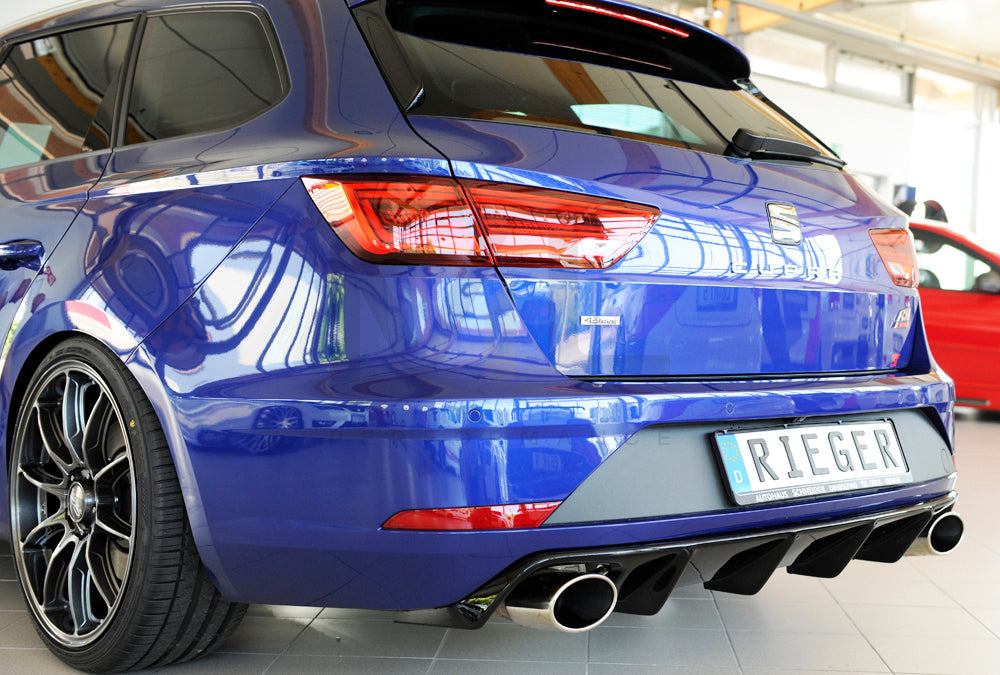 Rieger 00088137 SEAT 5F Leon Cupra Rear Diffuser 6 | ML Performance EU Car Parts