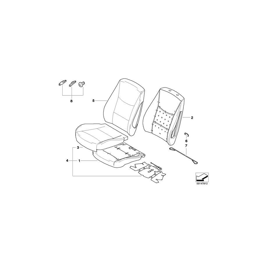 Genuine BMW 52109177078 E82 E88 Seat Upholstery, Imitation Leather SCHWARZ (Inc. 128i & 135i) | ML Performance EU