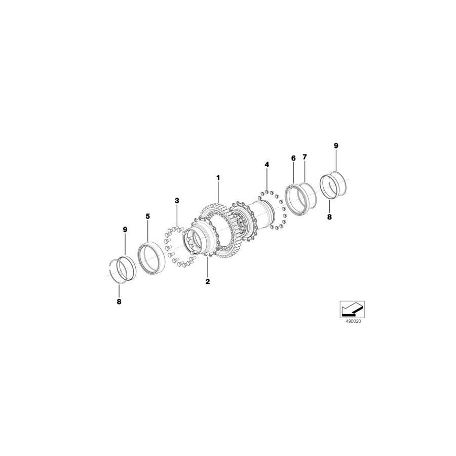 Genuine BMW 23008419559 BMW Lock Ring LH/RH OUT.SHAFT (Inc. & M6 GT3) | ML Performance EU Car Parts