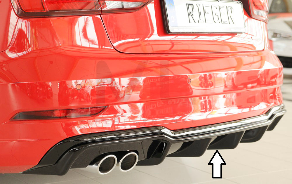 Rieger 00088184 Audi 8V A3 Rear Diffuser 1 | ML Performance EU Car Parts
