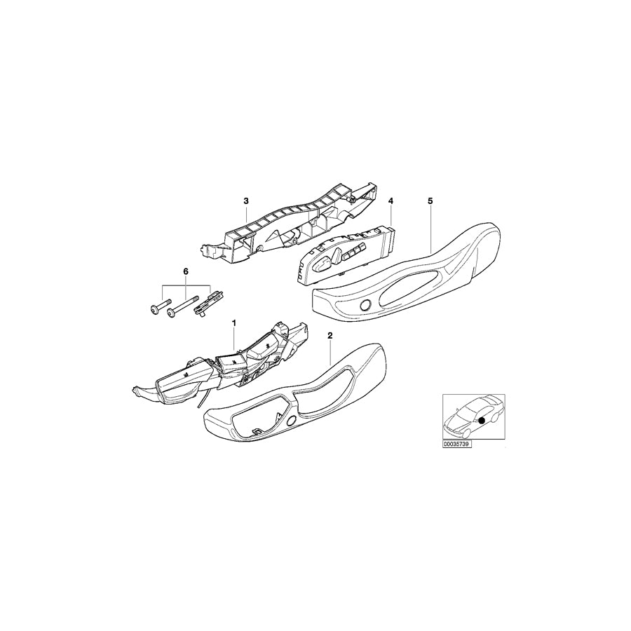 Genuine BMW 52108261328 E53 Trim, Seat Outer Right HELLBEIGE (Inc. X5 3.0d, X5 4.8is & X5 4.4i) | ML Performance EU Car Parts