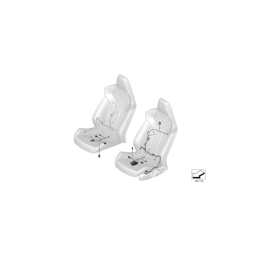 Genuine BMW 61128711910 G01 G02 Wiring Set Seat Right (Inc. X3 20i, X4 30dX & X4 M40dX) | ML Performance EU Car Parts