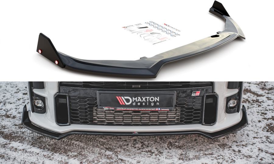Maxton Design TO-YA-4-GR4-FD3T+FSF Front Splitter + Flaps V.3 Toyota GR Yaris MK4 | ML Performance UK Car Parts