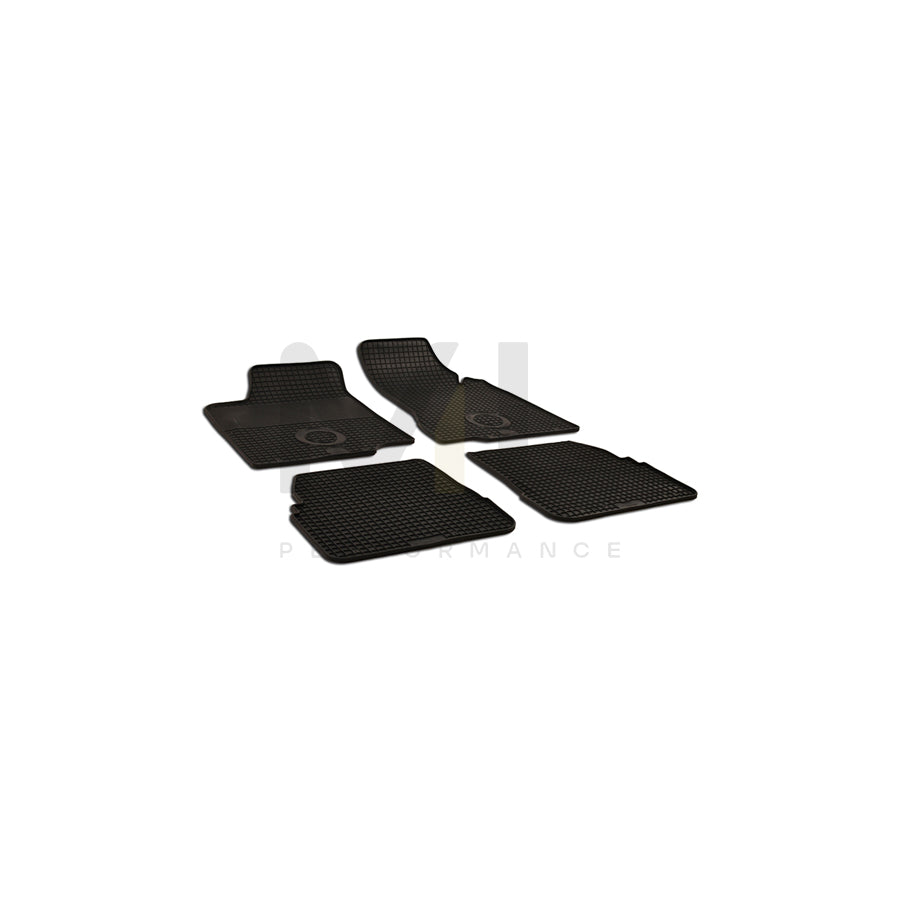 WALSER 50544 Floor mat set for VW PASSAT Elastomer, Front and Rear, Quantity: 4, Black | ML Performance Car Parts