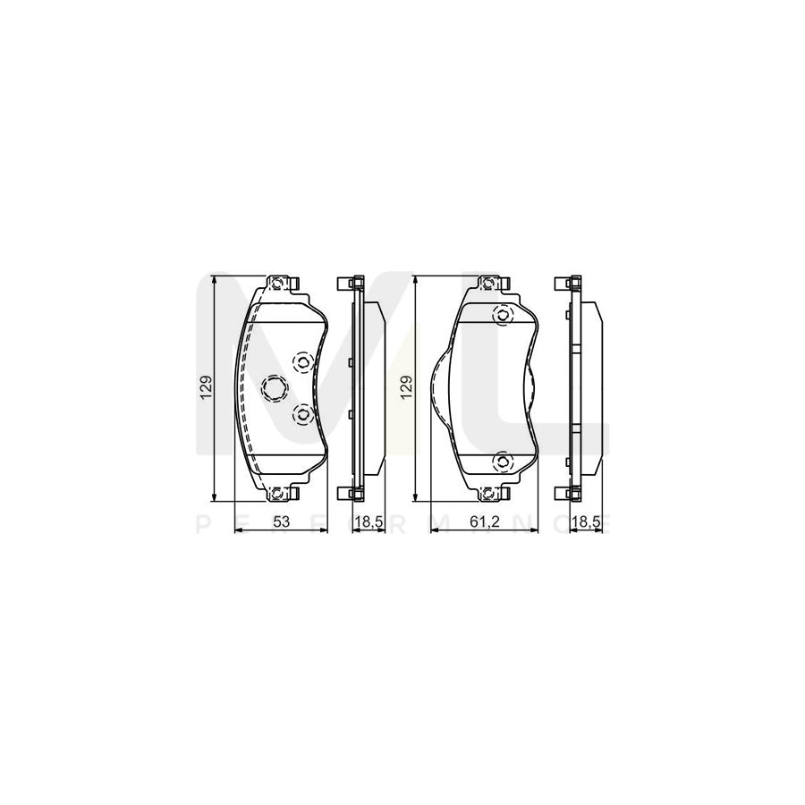 Bosch 0986Tb3153 Brake Pad Set For Citroën C4 With Bolts | ML Performance Car Parts