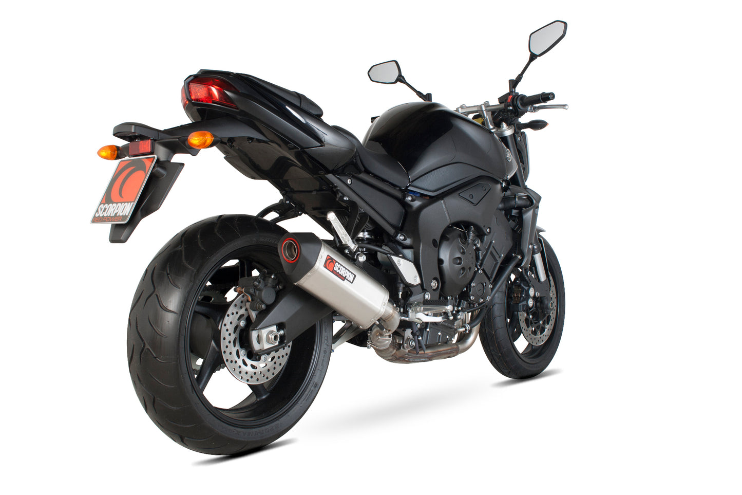 Scorpion RYA74SEO Yamaha Serket Parallel Slip-On - Brushed Stainless Steel Sleeve (FZ1 / FZ1 S) | ML Performance EU EU