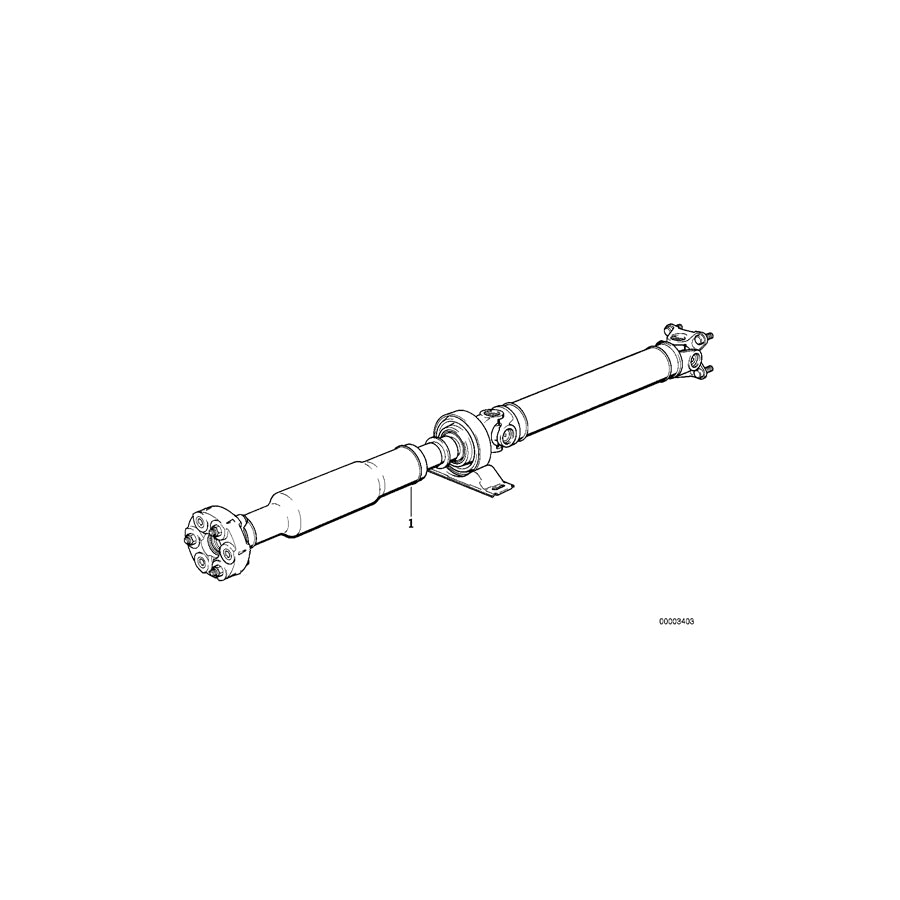Genuine BMW 26111225717 E30 Drive Shaft Automatic Transmission L=1337MM (Inc. 325i, 325e & 323i) | ML Performance EU Car Parts