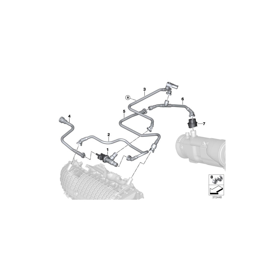 Genuine BMW 13908623943 I12 Suction Jet Pump With Line, Rear (Inc. & i8) | ML Performance EU Car Parts