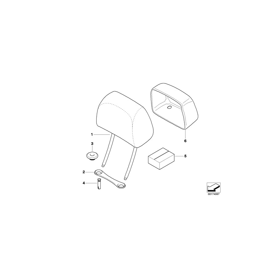 Genuine BMW 52109150348 E71 E70 Headrest Leather CHATEAU (Inc. X6 40iX, X5 35iX & X5 3.0d) | ML Performance EU Car Parts