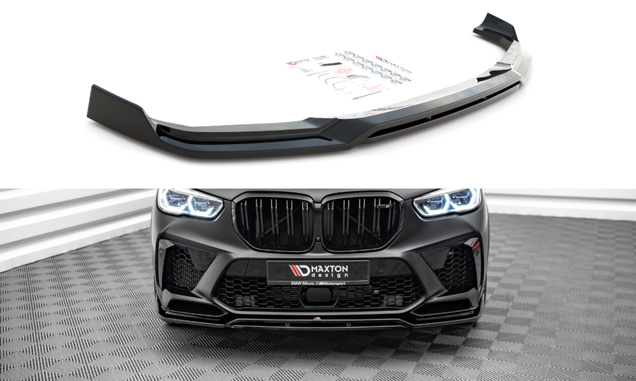 Maxton Design BM-X5M-05-FD3T+FD3RT Front Splitter V.3 BMW X5 M F95 | ML Performance UK Car Parts