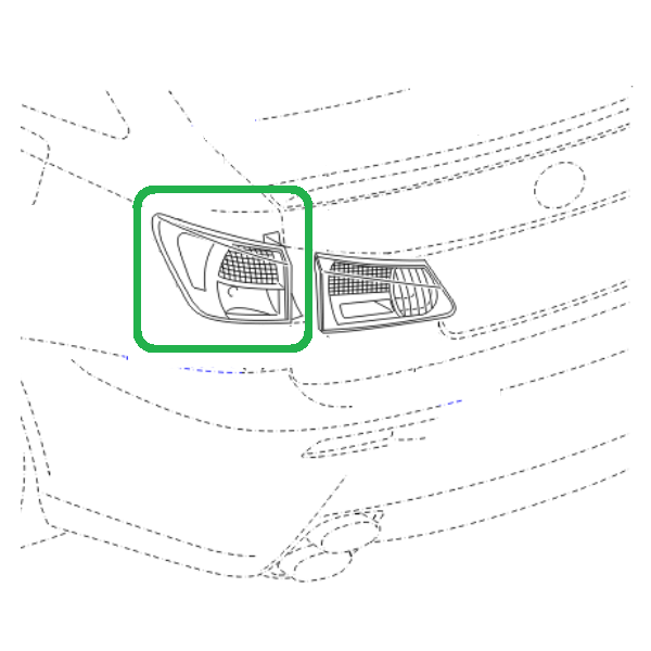 Genuine Lexus 81561-53180 IS-F N/S Outer Rear Lamp
