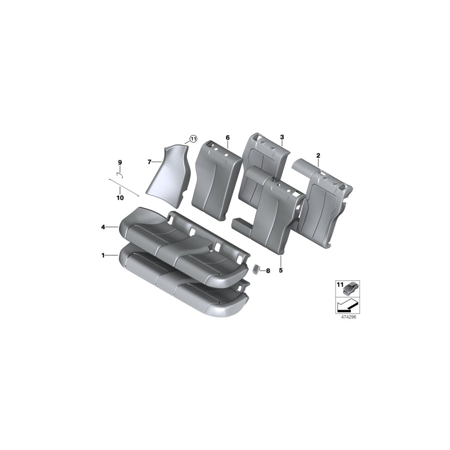 Genuine BMW 52207347528 Lateral Trim Panel Left OYSTER (Inc. 418i, 420dX & 428i) | ML Performance EU