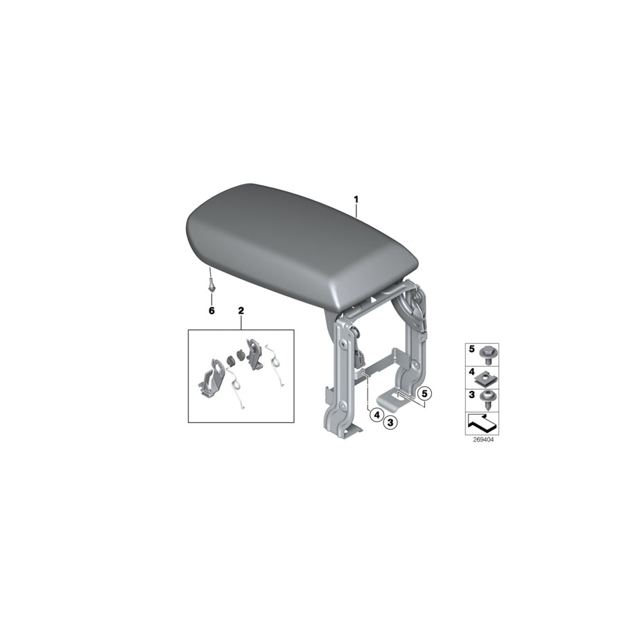 Genuine BMW 51169216669 F25 F26 Armrest, Front Center SAVANNABEIGE (Inc. X4 20iX, X3 18d & X3 28iX) | ML Performance EU