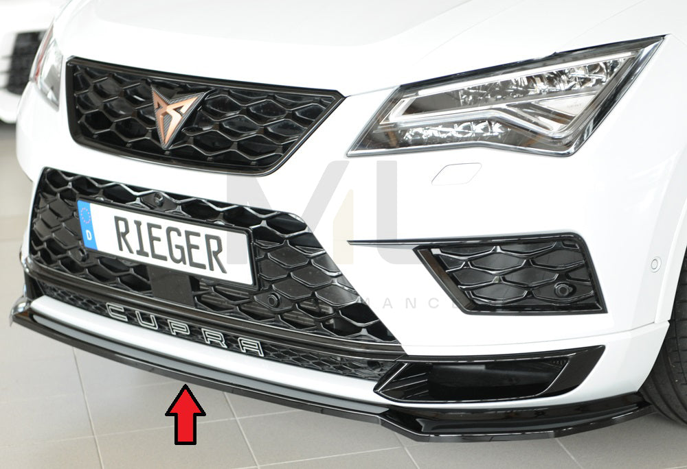 Rieger 00088227 SEAT 5FP Ateca Cupra Front Splitter 1 | ML Performance EU Car Parts