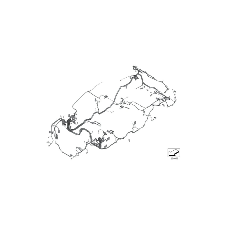 Genuine BMW 61112351380 F34 F34 Main Wiring Harness, Duplicate (Inc. 328i, 340i & 320d) | ML Performance EU Car Parts