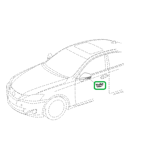 Genuine Lexus 81730-53020 IS Phase 2 O/S Wing Mirror Indicator Assembly