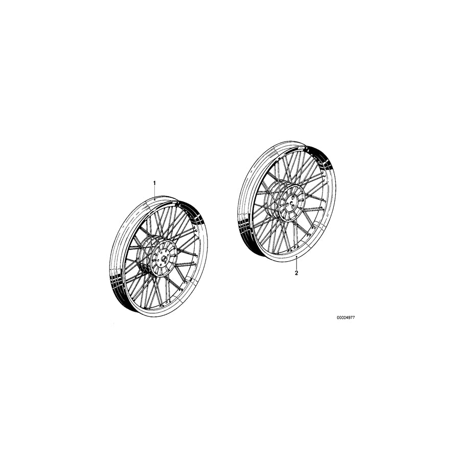 Genuine BMW 36312302280 65 Spoke Wheel Front 1,85X19 (Inc. & R 80 G/S) | ML Performance EU Car Parts