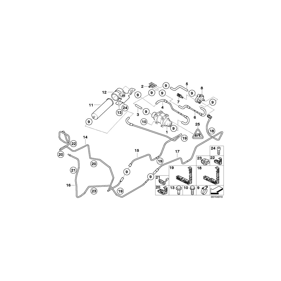 Genuine BMW 16126762745 E53 Front Fuel Return Line (Inc. & X5 3.0d) | ML Performance EU Car Parts