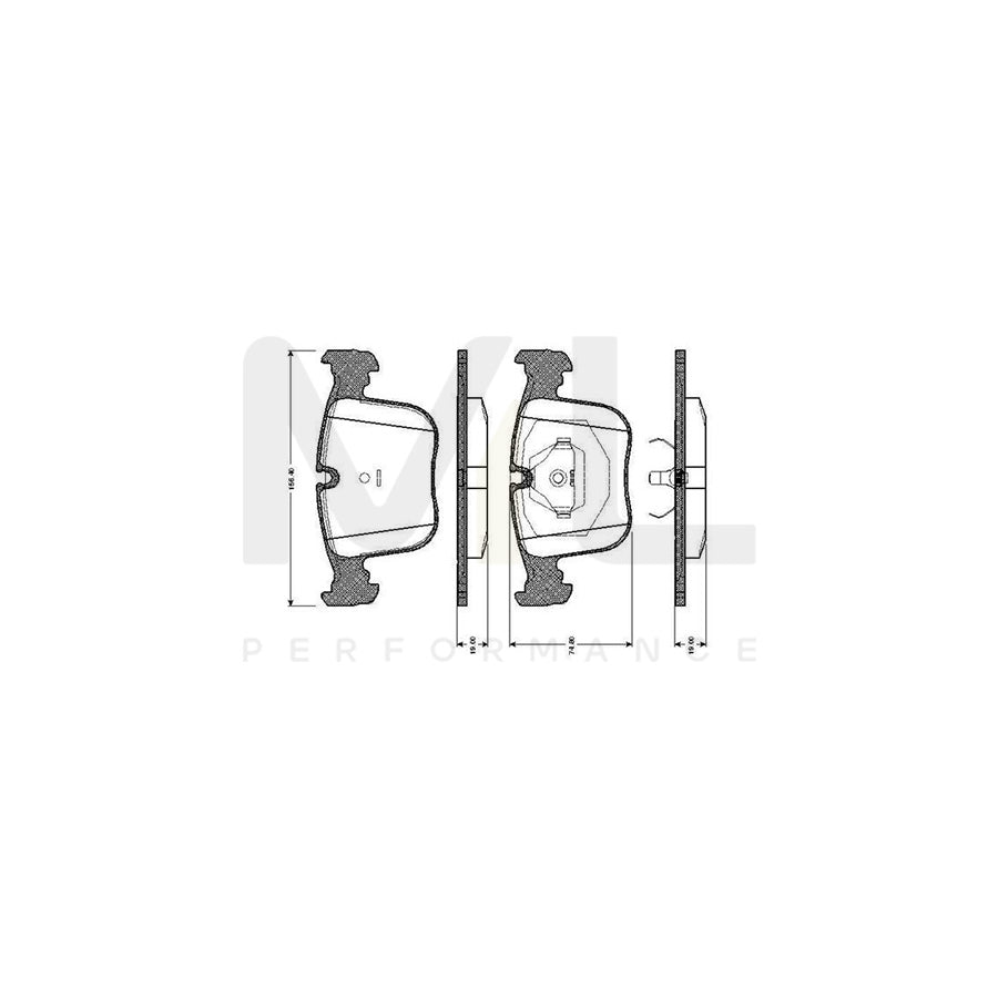 Bosch 0986Tb2664 Brake Pad Set For Bmw 8 (E31) Excl. Wear Warning Contact, With Accessories | ML Performance Car Parts