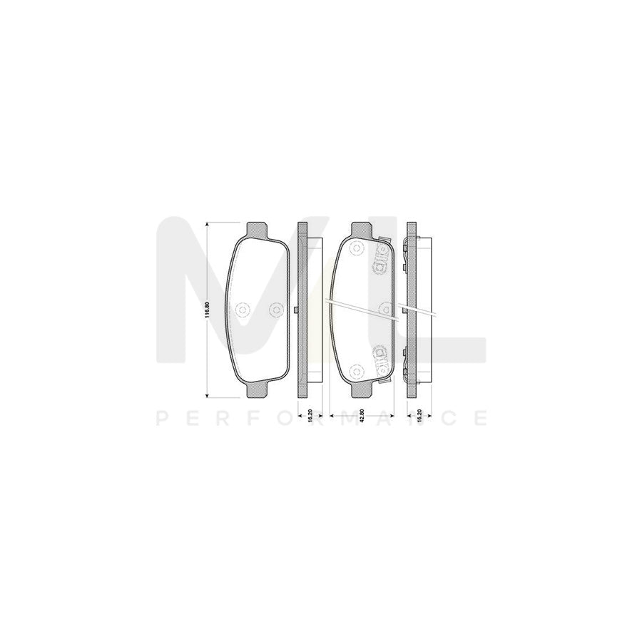 Bosch 0986Tb3105 Brake Pad Set Excl. Wear Warning Contact | ML Performance Car Parts