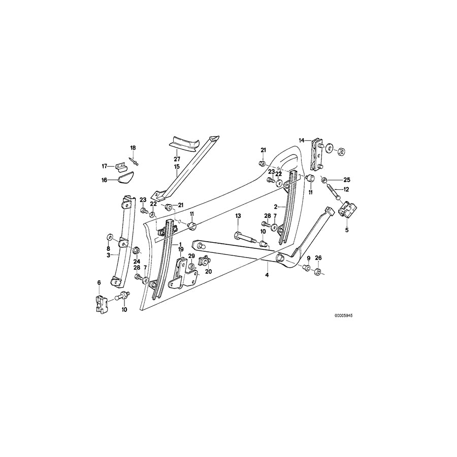 Genuine BMW 51332290149 Roadster Lever Left (Inc. & Z1) | ML Performance EU Car Parts