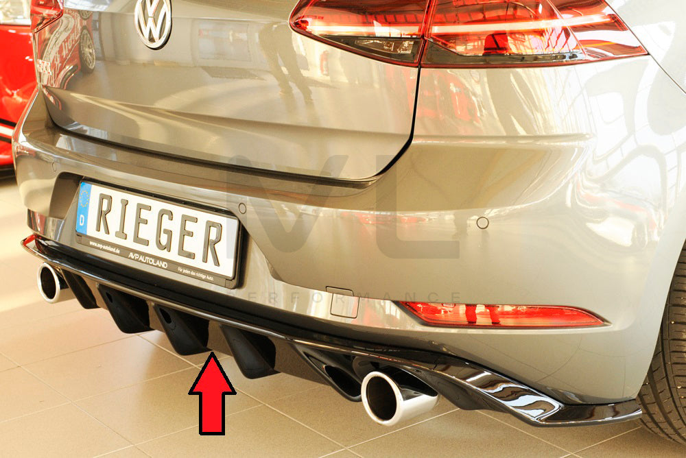Rieger 00088160 VW Mk7 Golf GTI Rear Diffuser 1 | ML Performance EU Car Parts