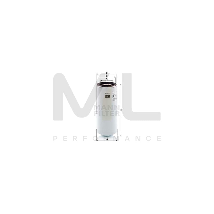 MANN-FILTER W 11 022 Oil Filter Spin-on Filter | ML Performance Car Parts