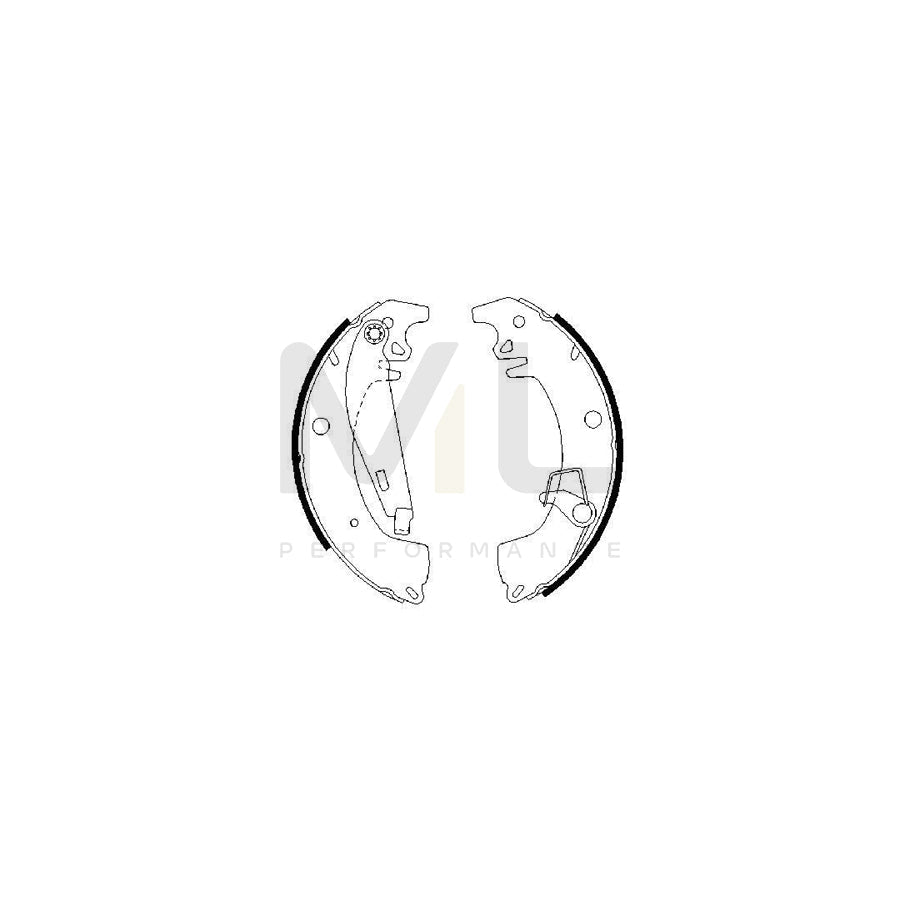 BOSCH 0 986 487 332 Brake Shoe Set | ML Performance Car Parts