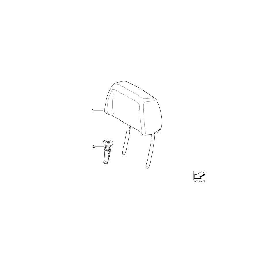 Genuine BMW 52109149782 E81 E82 E88 Head Rest Cloth MONACOBLAU (Inc. 118d, 125i & 116d) | ML Performance EU Car Parts