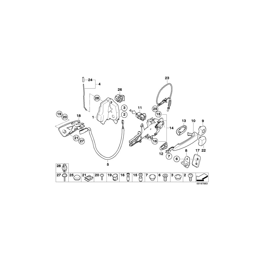 Genuine BMW 51216975500 E92 E93 Door Handle Inner Right CREAMBEIGE (Inc. 316i, 320d & 335d) | ML Performance EU