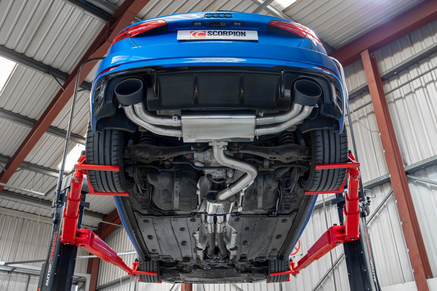 Scorpion SAU080CF Audi RS3 8V Resonated Cat/Gpf-Back System Without Valves | ML Performance EU EU