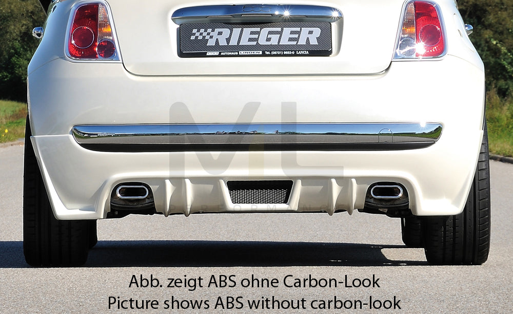 Rieger 00099163 Fiat 500 (312) Rear Diffuser 1 | ML Performance EU Car Parts