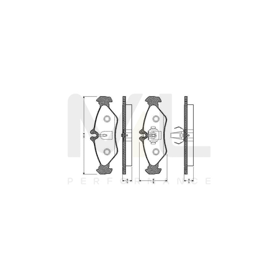 Bosch 0986Tb2031 Brake Pad Set Excl. Wear Warning Contact, With Accessories | ML Performance Car Parts