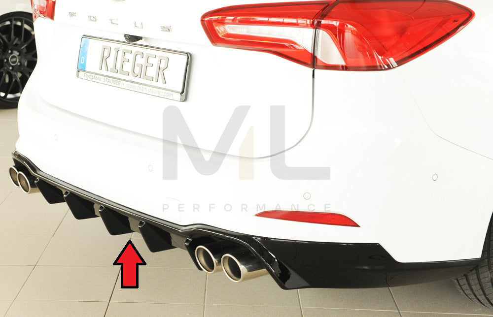 Rieger 00088243 Ford DEH Focus 4 Rear Diffuser (Inc. Focus 4 ST) 1 | ML Performance EU Car Parts