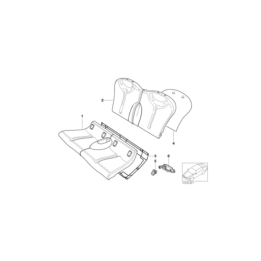 Genuine BMW 52207051352 R50 Seat Cover Cloth S5PN PANTHER BL (Inc. One 1.6i, One 1.4i & Cooper) | ML Performance EU Car Parts