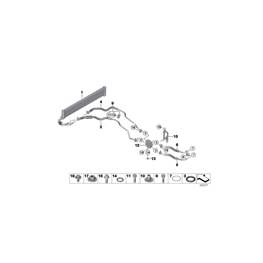 Genuine BMW 17208431955 BMW Bracket Oil Pipe ENDURANCE SPEC. (Inc. & M4 GT4) | ML Performance EU Car Parts