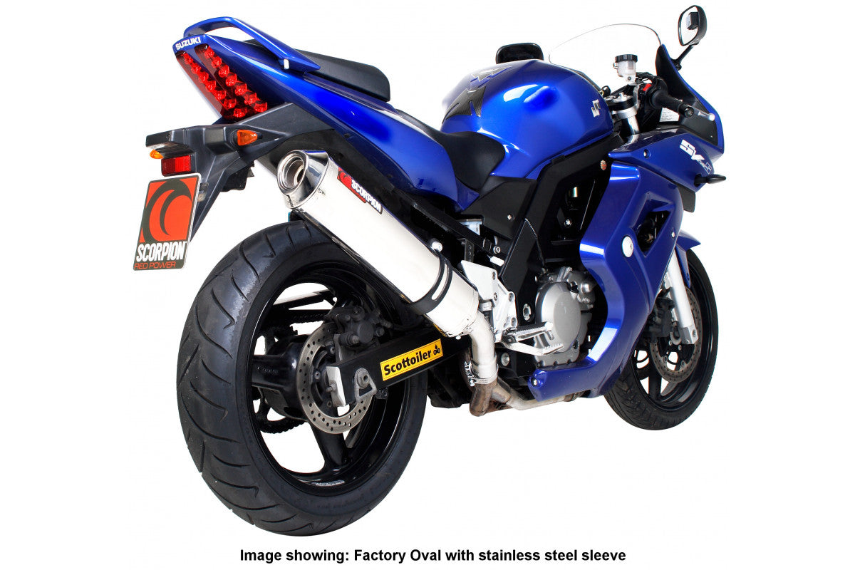 Scorpion ESI84SEM Suzuki SV650 Factory Round Slip-On - Polished Stainless Steel Sleeve | ML Performance EU EU