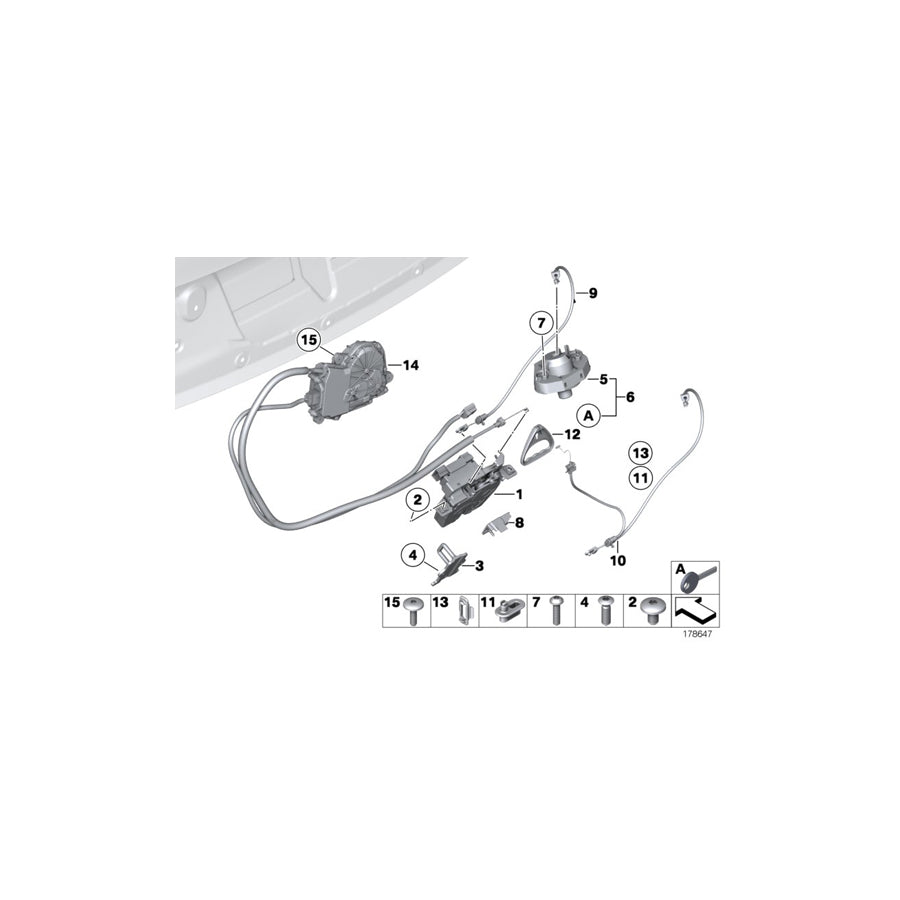 Genuine BMW 51247198888 RR5 F04 F02 Bowden Cable, Emergency Unlocking (Inc. Ghost EWB, 730d & 750Li) | ML Performance EU