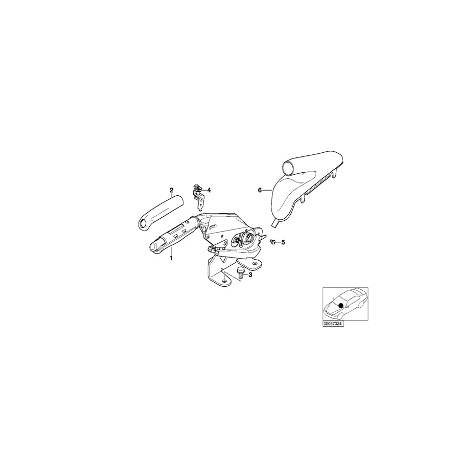 Genuine BMW 34416753617 E52 Leather Handbrake Lever CREMATA (Inc. ALPINA V8 & Z8) | ML Performance EU Car Parts