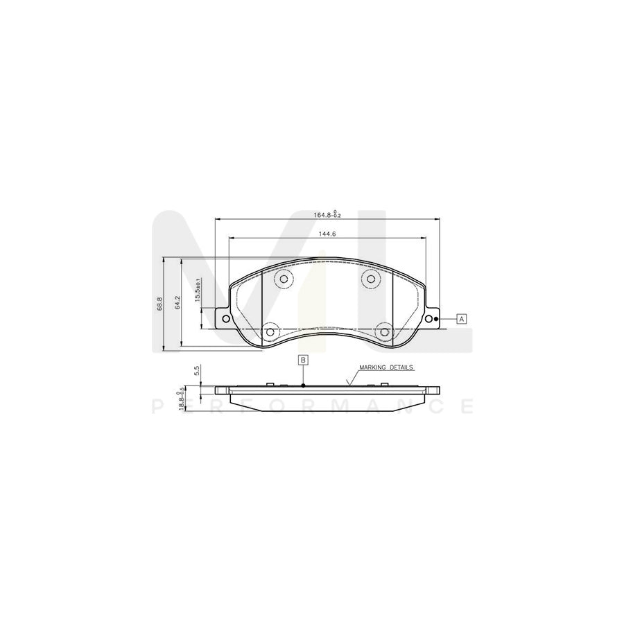 Bosch 0986Tb2951 Brake Pad Set Incl. Wear Warning Contact, With Bolts, With Accessories | ML Performance Car Parts