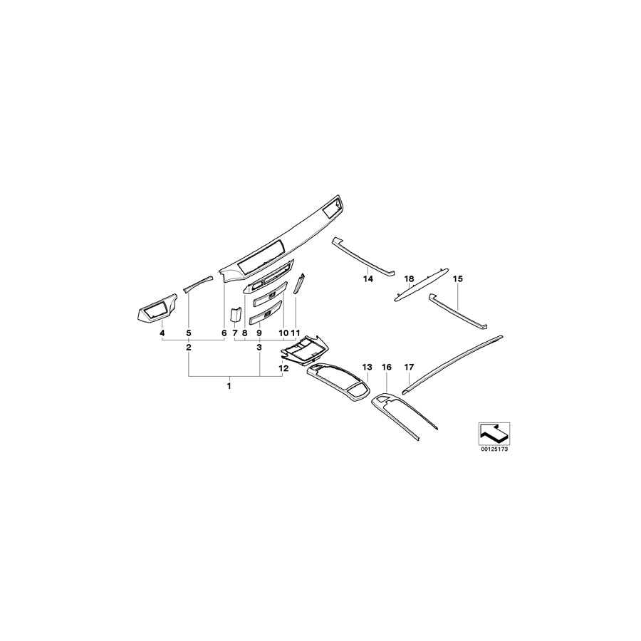 Genuine BMW 51458033565 E65 Wood Panel, Radio ALPINA MYRTE (Inc. & ALPINA B7) | ML Performance EU Car Parts