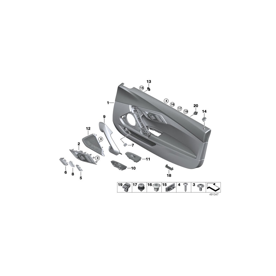 Genuine BMW 51419471169 G29 Door Trim Panel, Front Left ELFENBEINWEISS (Inc. Z4 20i, Z4 30i & Z4 M40i) | ML Performance EU Car Parts