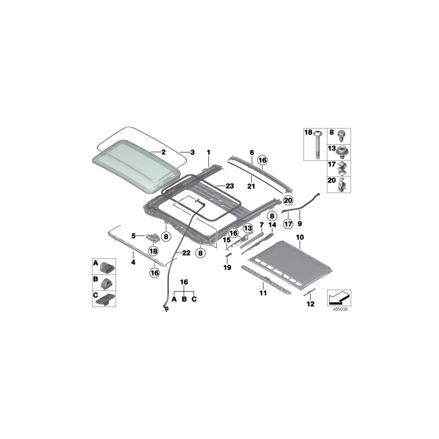 Genuine BMW 54107290642 F22 F20 F21 Supended Headliner ANTHRAZIT (Inc. 118d, 125d & M140iX) | ML Performance EU