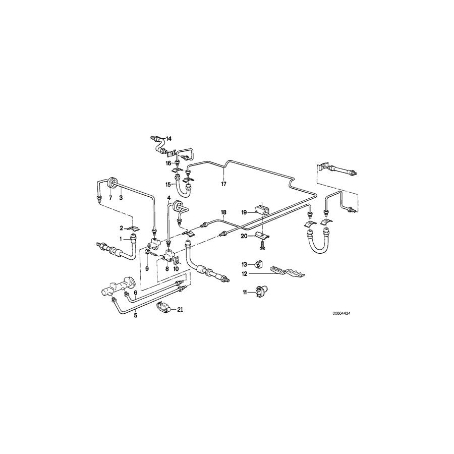Genuine BMW 34321161223 E34 Brake Pipe Bracket (Inc. M5 3.8, M5 3.6 & 520i) | ML Performance EU Car Parts