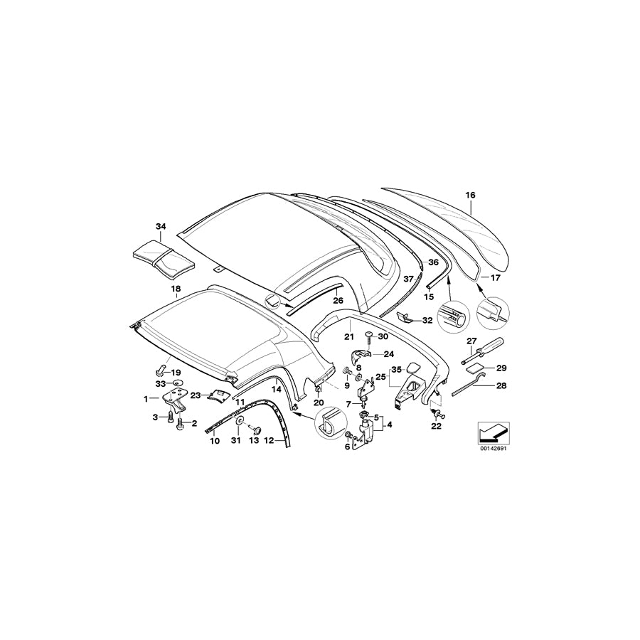 Genuine BMW 54218410547 E36 Torx Bolt M8X20 (Inc. Z3 2.5, Z3 2.8 & Z3 2.5i) | ML Performance EU
